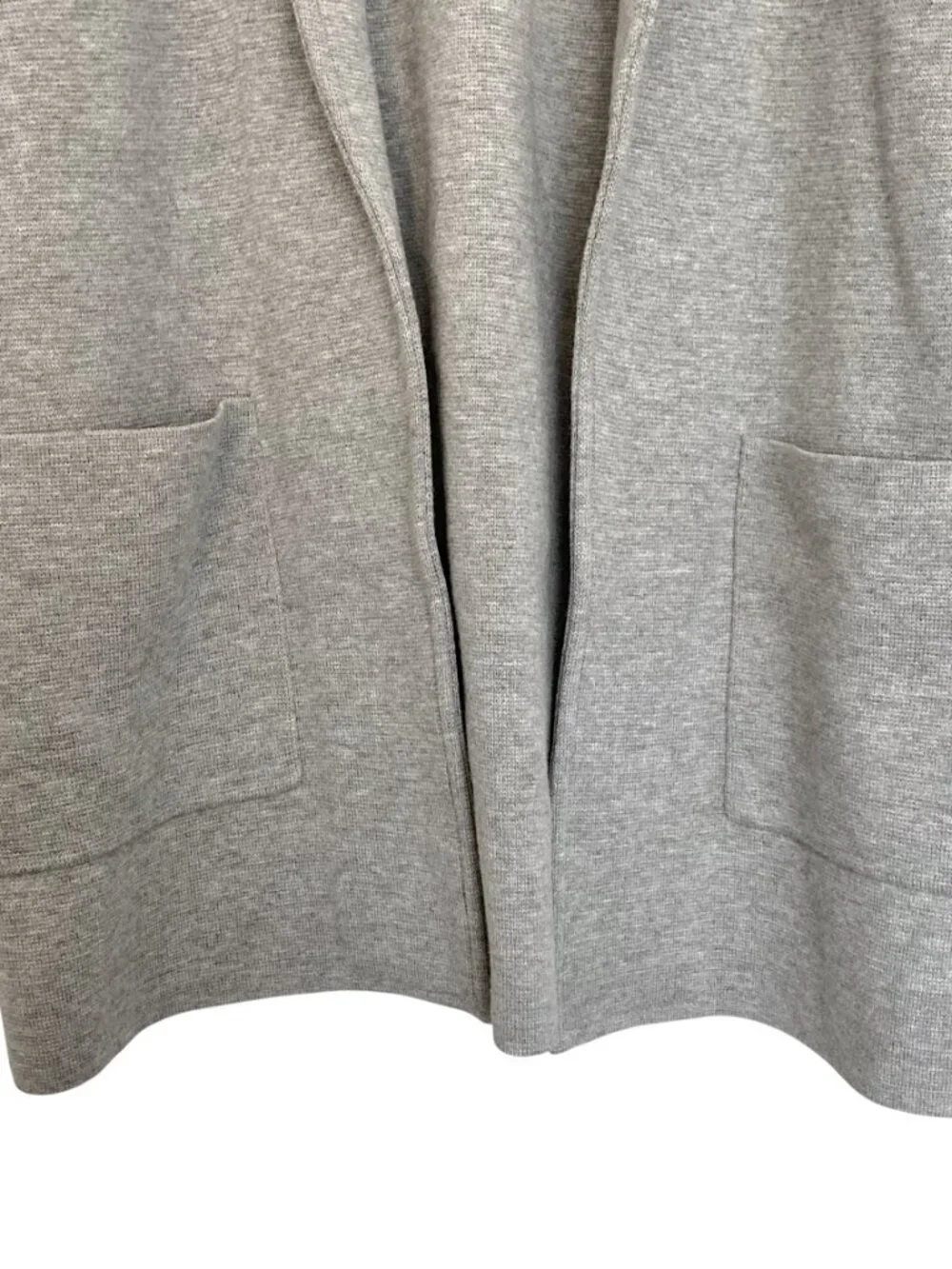 J CREW 365 Sophie Knit Open Front Wool Blend Blazer Size M Heather Gray